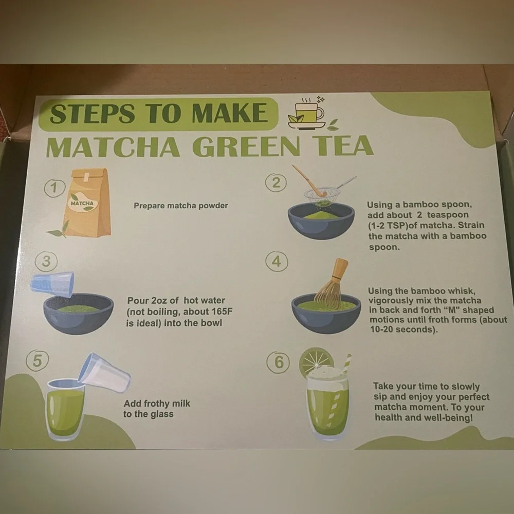 Matcha Green Tea Bamboo Whisk Set NEW